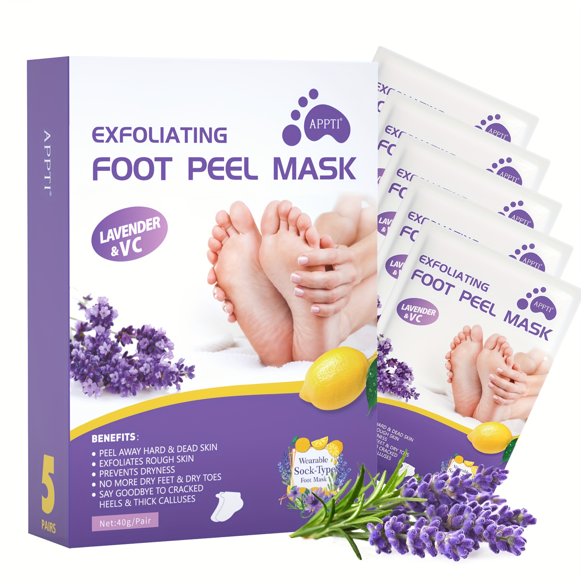 Efficient Foot Peel Mask Regular Size Skin Exfoliating - Temu