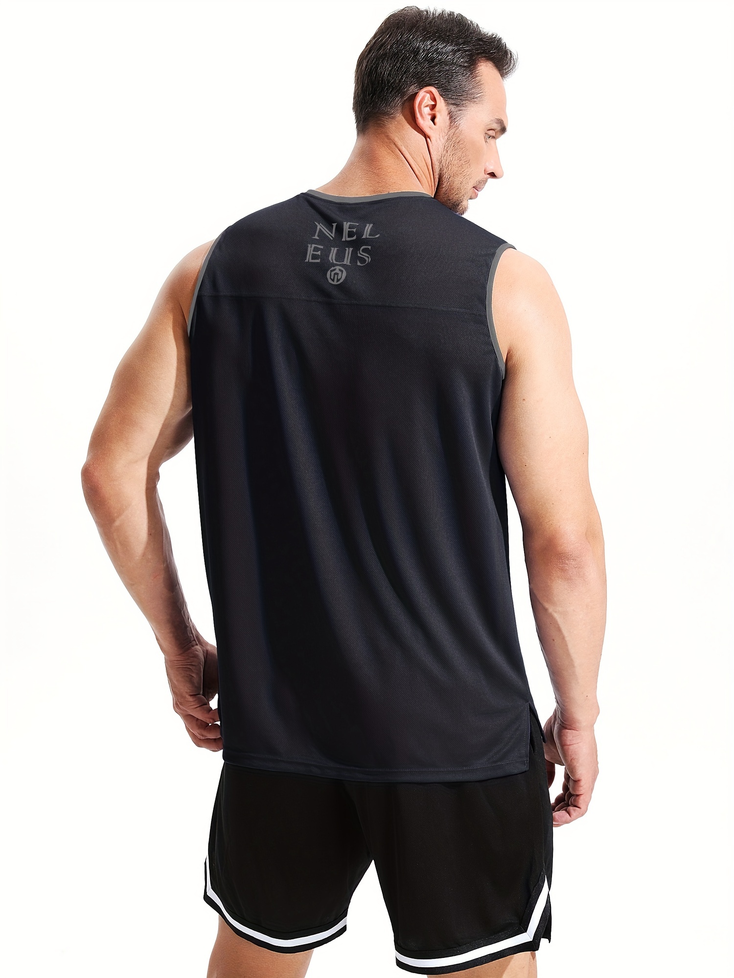Men Summer Breathable Ice Silk Vest Shirts Cultivate Fitness Movement  V-Neck Vest Tank Tops Male Cool Camis Dailywear