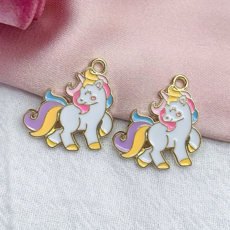 Cute Enamel Unicorn Pendant Alloy Charms For Diy Jewelry Necklaces  Bracelets Earrings Diy Jewelry Accessories - Temu