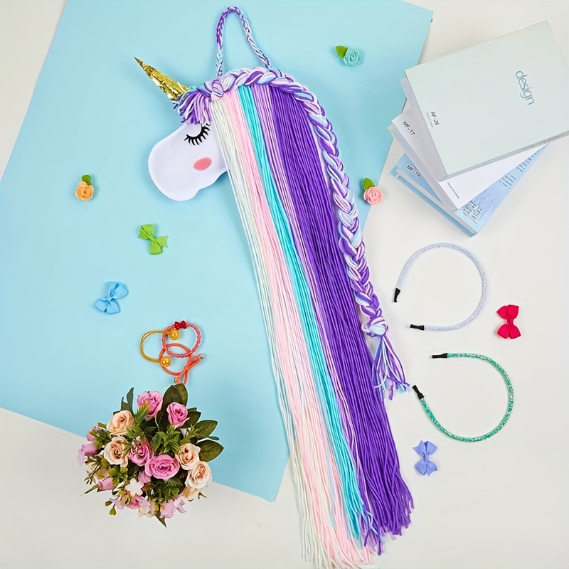 Girl Unicorn Bow Headband Holder Girls Wall Hanging - Temu
