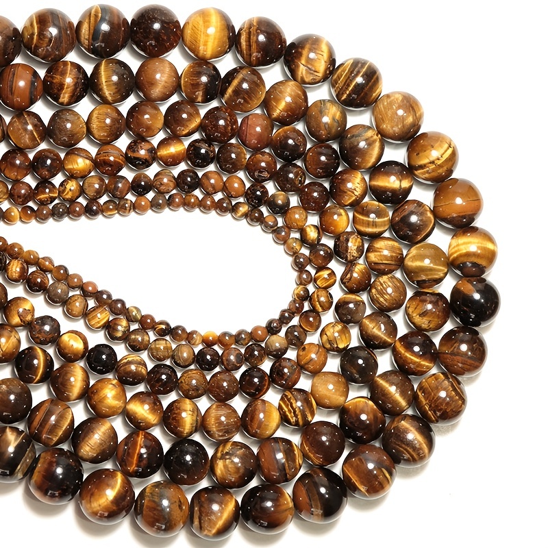 4/6/8/10/12mm Natural Stone Beads Tiger Eye Turquoise Beads For Jewelry  Making
