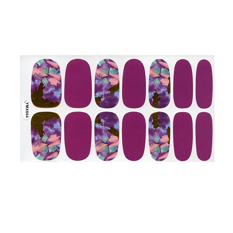 16 Sheets Leopard Print Marbled Nail Polish Strips