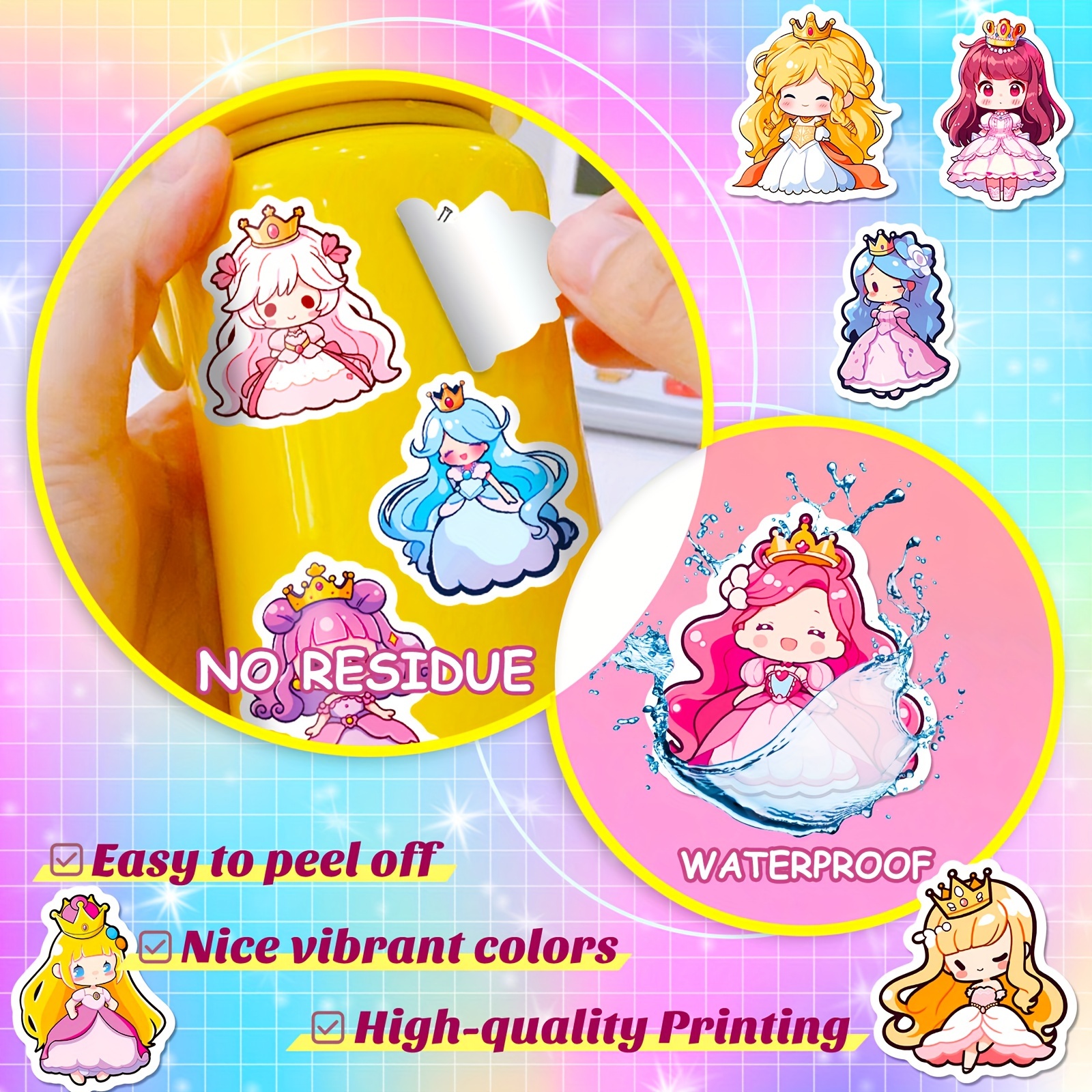 Princess Stickers For Water Bottles Vinyl Waterproof Cartoon Princess  Stickers For Girls Kids Cute Anime Stickers For Laptop Hydroflask  Scrapbooking Journaling Fairy Princess Stickers Gift For  Birthday/easter/boy/girlfriend - Temu Belgium