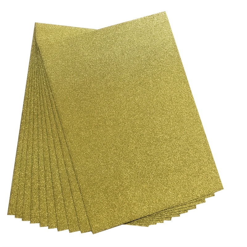 24 Sheets Gold Glitter Paper Cardstock for DIY Crafts, Card Making,  Invitations, Double-Sided, 250gsm (8 x 12 In)