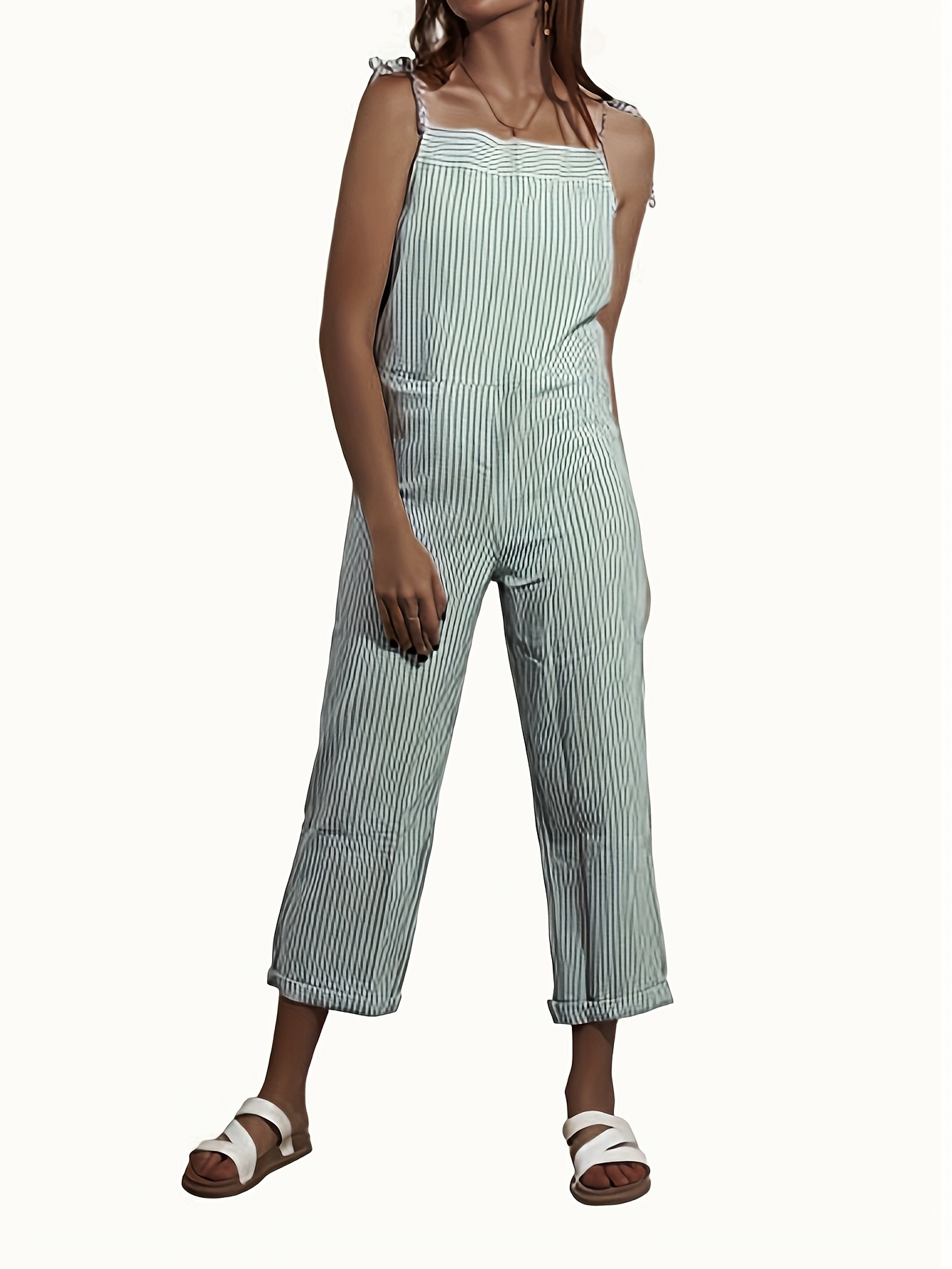 Striped Cami Jumpsuit Casual Wide Leg Jumpsuit Women's Temu Australia