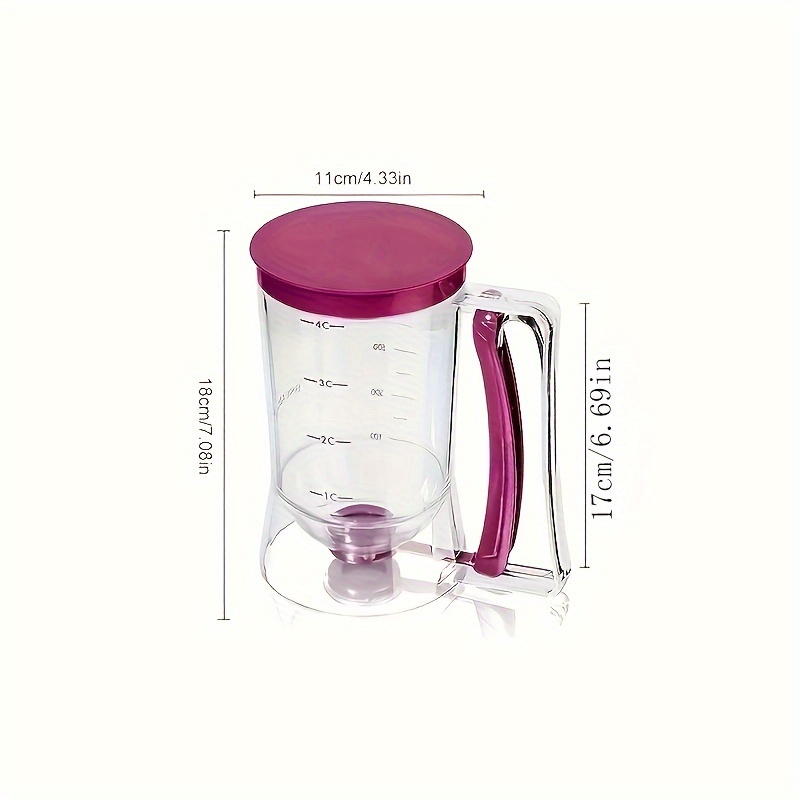 Pancake Batter Dispenser And Mixer With Blender Ball And Egg Beater -  Perfect For Cupcakes, Muffins, Crepes, And More! - Temu