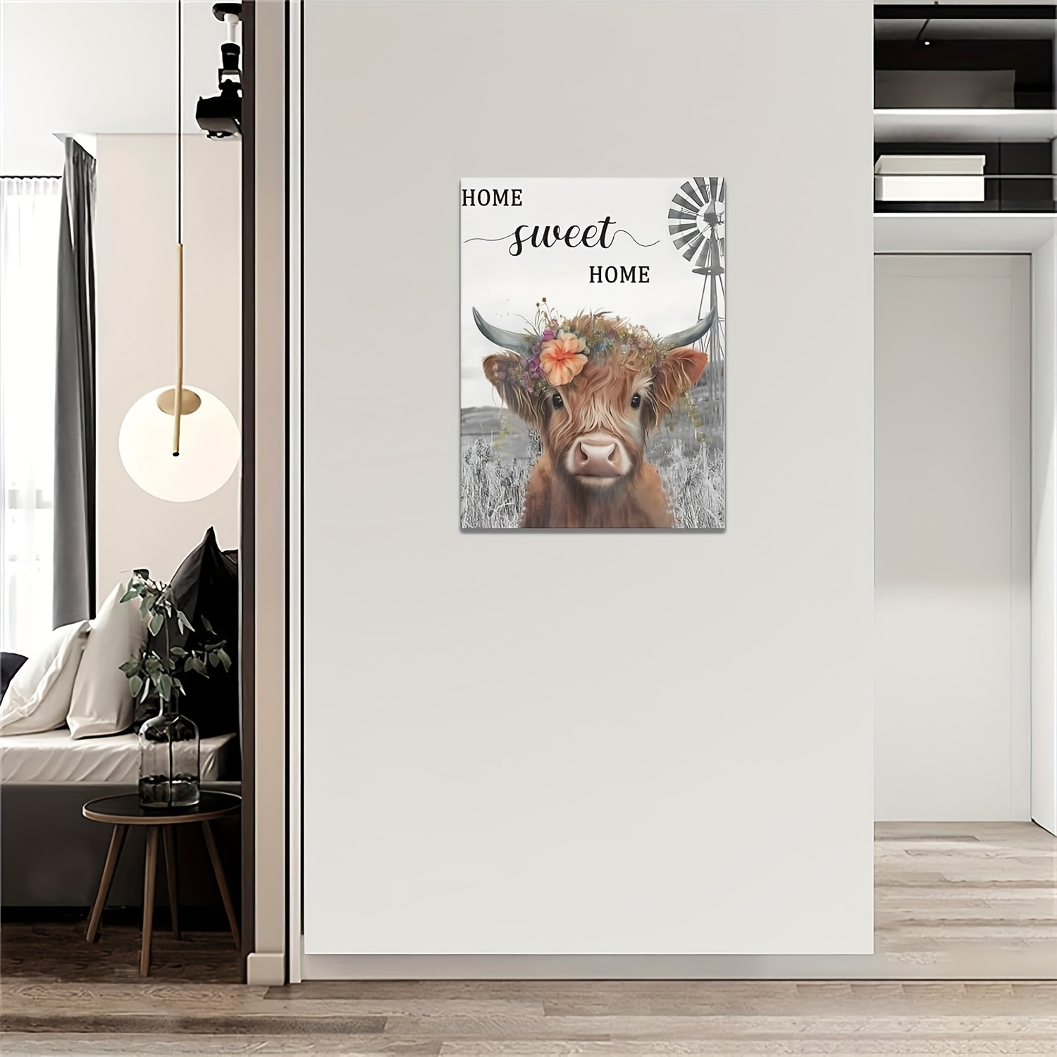 Cute Highland Cow Print Decor Kawaii Rustic Farmhouse Wall - Temu Canada