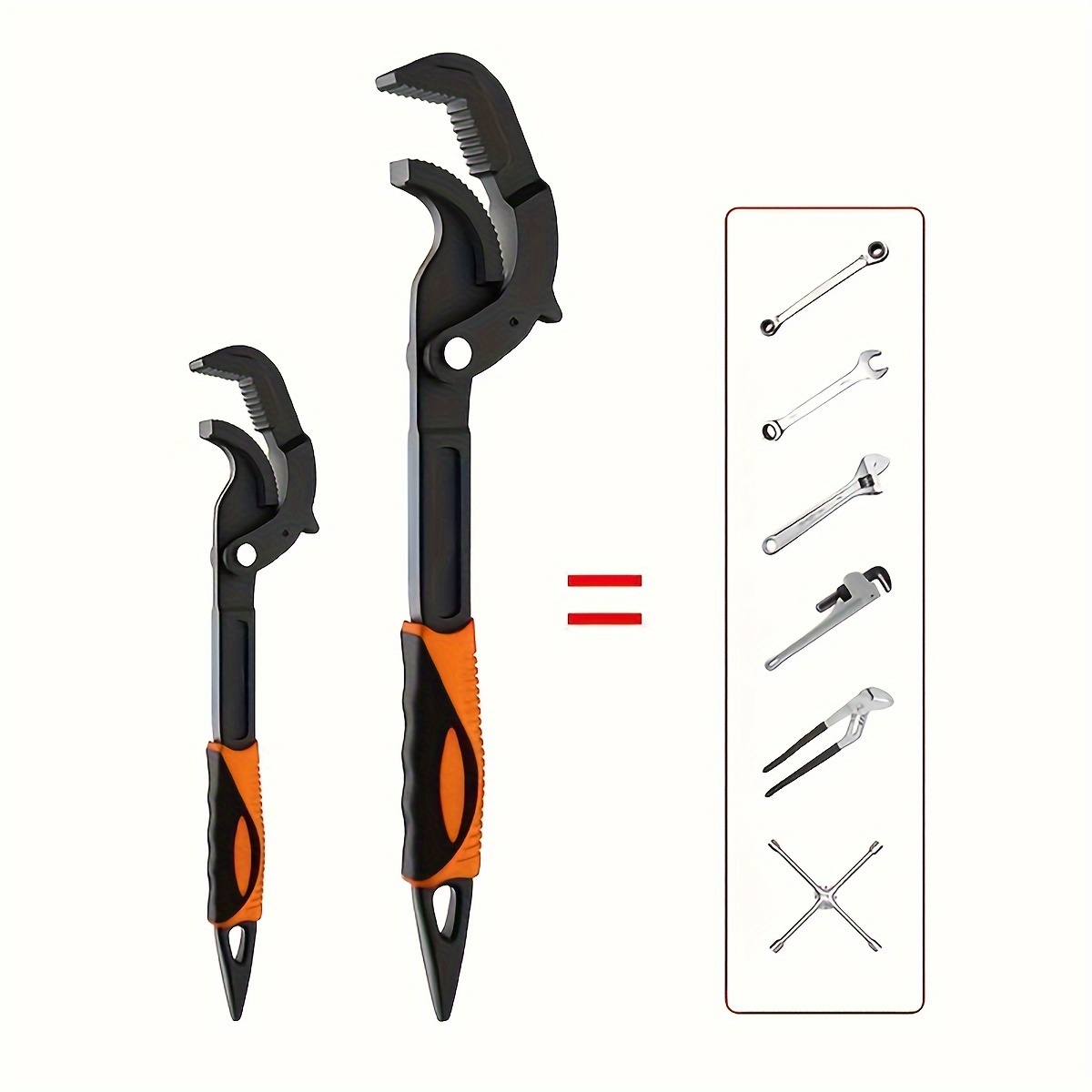 YWBL-WH Wrench 2pcs Quick Dual Use Hook Type Open End Adjustable Wrench  Magic Wrench Set, Torque Wrenches