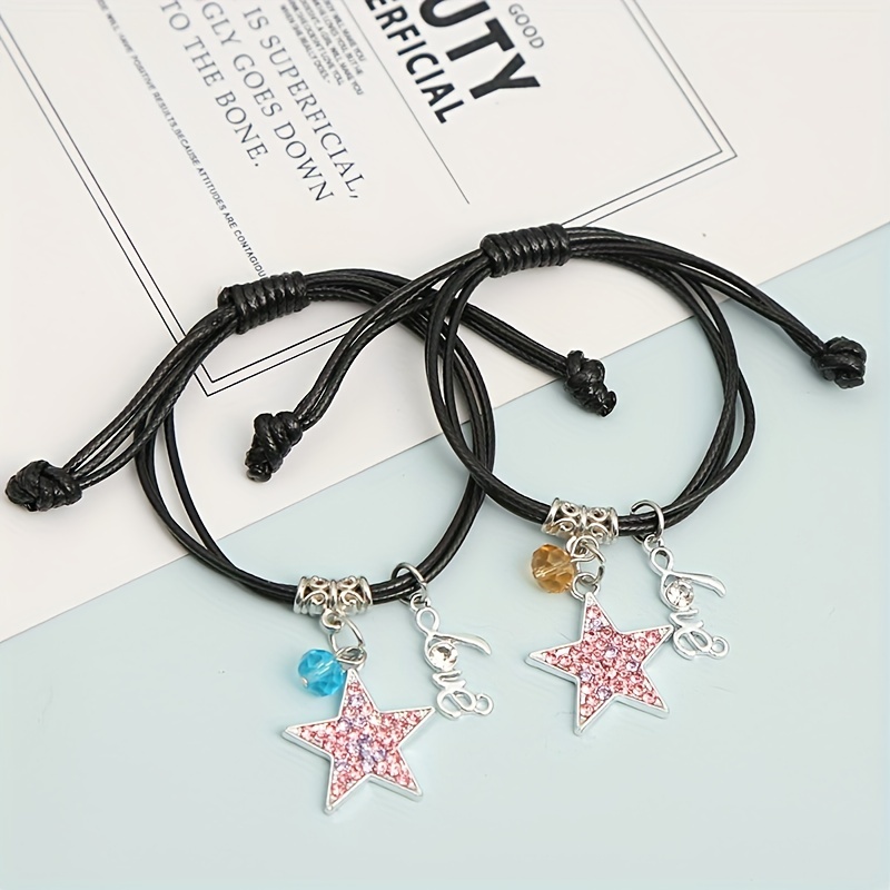 Simple Cute Star Moon Pendant Chain Bracelet Trendy Exquisite Connected  Finger Bracelets For Women Hand Accessories Girls Gifts - Bracelets -  AliExpress