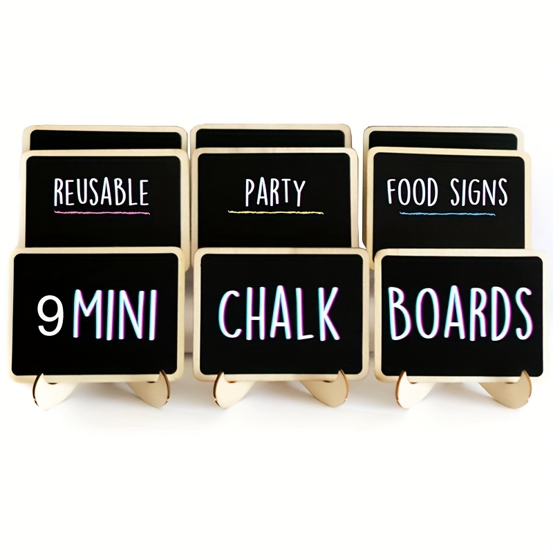 Mini Chalkboard Signs Framed Small Chalkboard Labels With - Temu