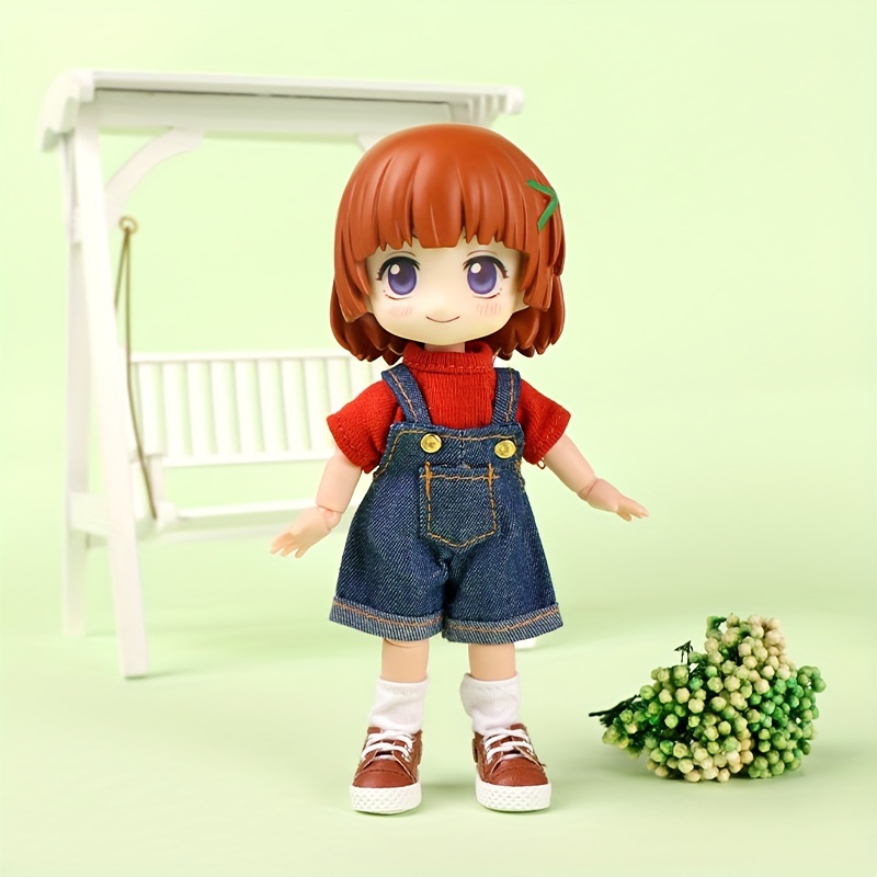 1/12 BJD Doll Short-sleeved Overalls Suit excluding Dolls/Shoes