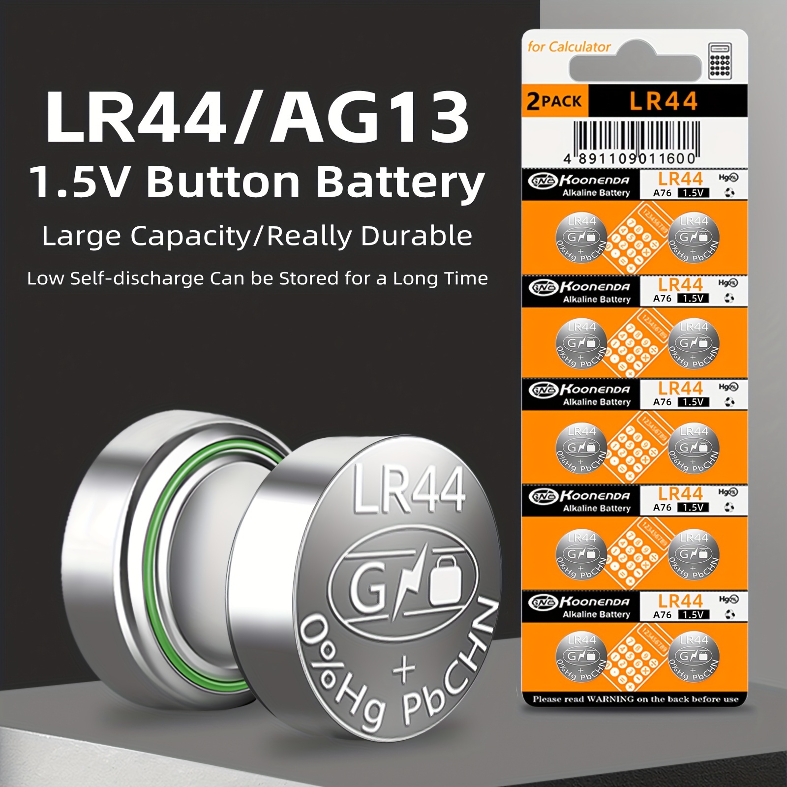 10/20 Packs LR44 AG13 357A L1154 SR44 Battery 1.5V Button Coin Cell  Batteries