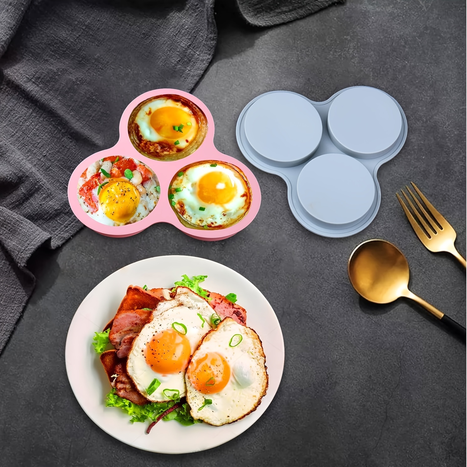 Air Fryer Silicone Egg Molds For Egg Bites Muffin Top - Temu Australia