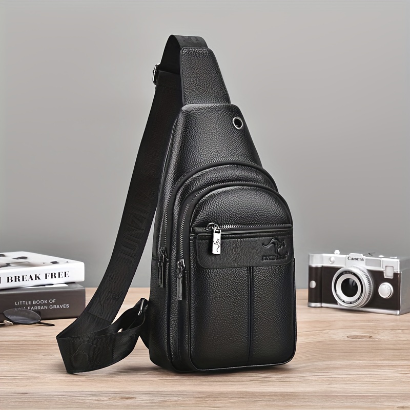 WEPLAN Crossbody Bag for Men, Mini Man Purse,Travel Messenger Shoulder Bag for Men, Small Side Bags for Mens