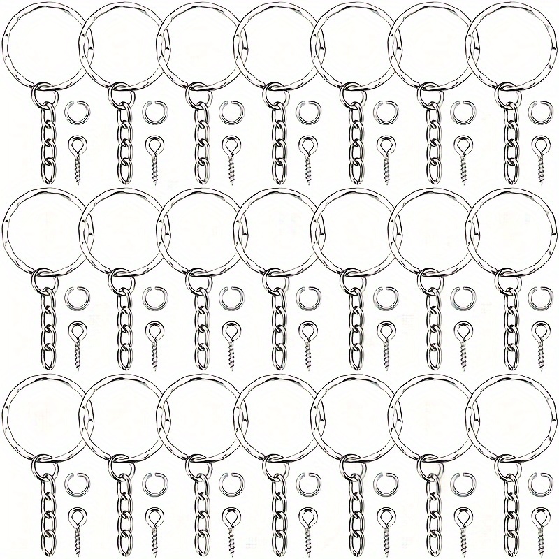 

120/250pcs/set Keychain Open Jump Rings, Eye Pins Jewelry Making Accessories Kits, For Diy Epoxy Resin Key Chain Key Ring Pendants