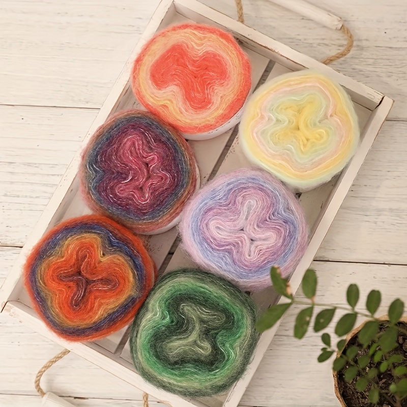 Melange Ombre Gradient Yarn Cake, Cotton , Yarn, Flowers, Colorful