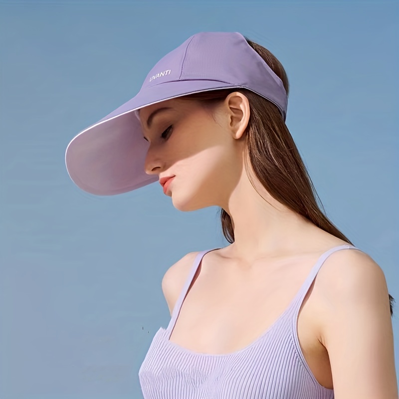 Ponytail Candy Color Sun Hat Trend Uv Protection Baseball - Temu