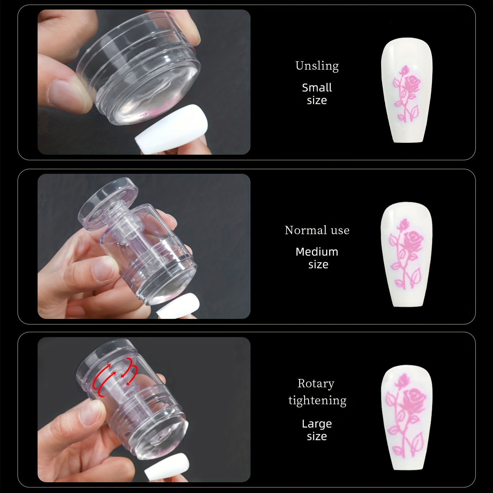 Double sided Nail Art Stamper Double headed Stamper Silicone - Temu