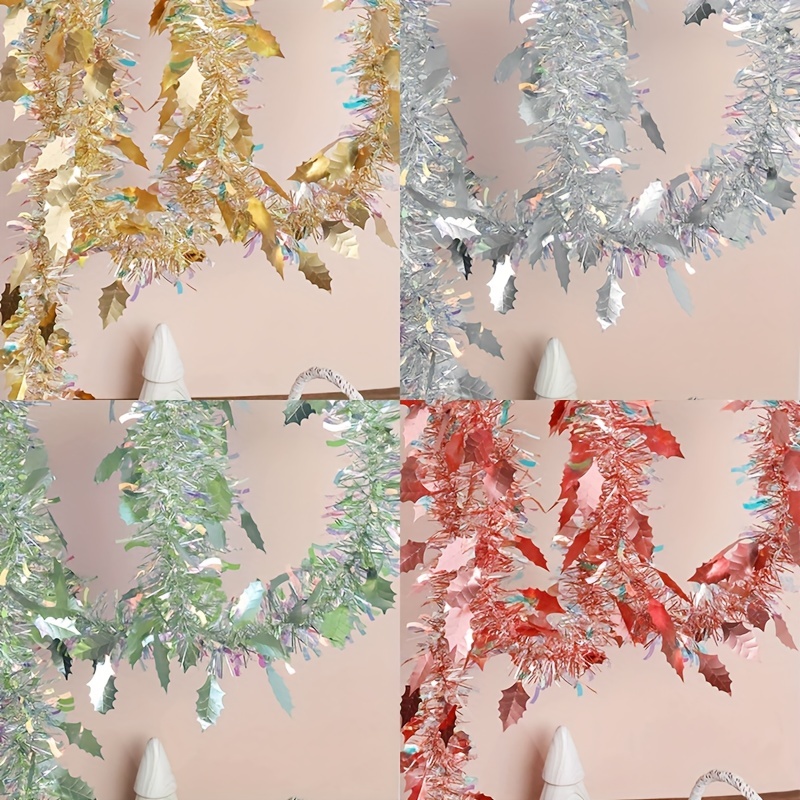 Mardi Gras Christmas Tree Tinsel Garland Gold Green Purple Wide