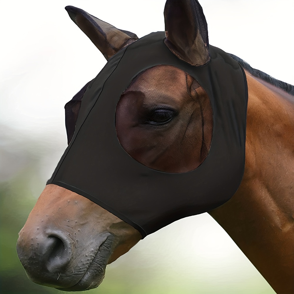 

Uv Protection Horse Fly Mask With Elasticity And Ear Coverage - Keep Your Horse Safe From Insects And Sun Damage