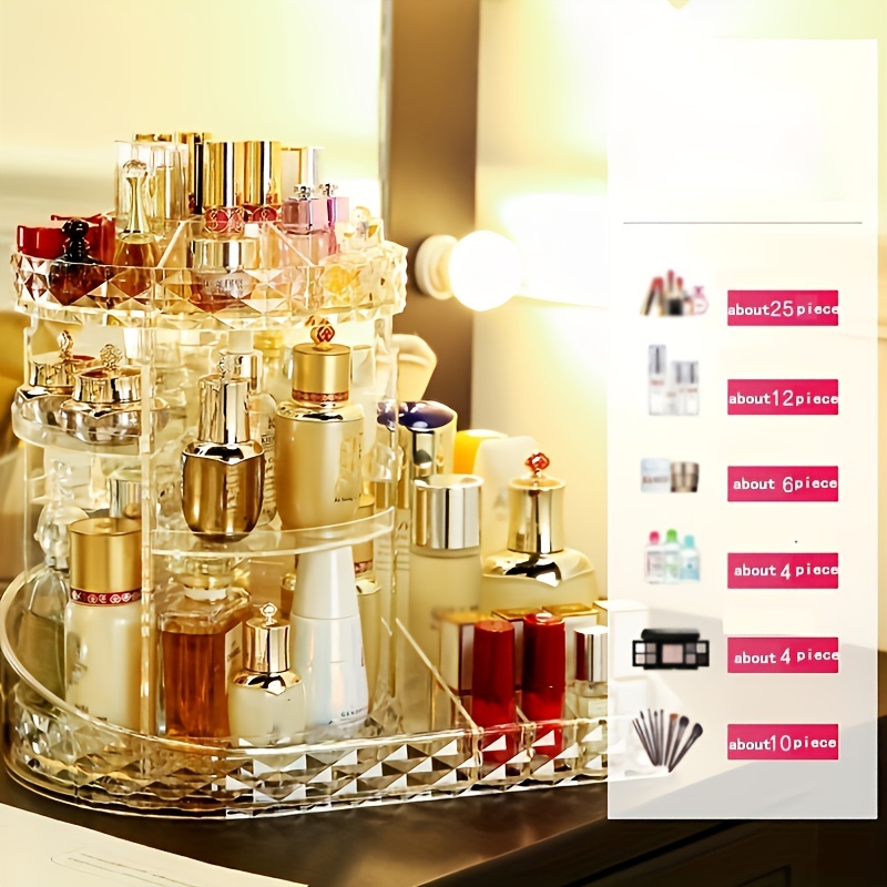 Rotating Cosmetic Storage Box Desktop Organizing Shelf