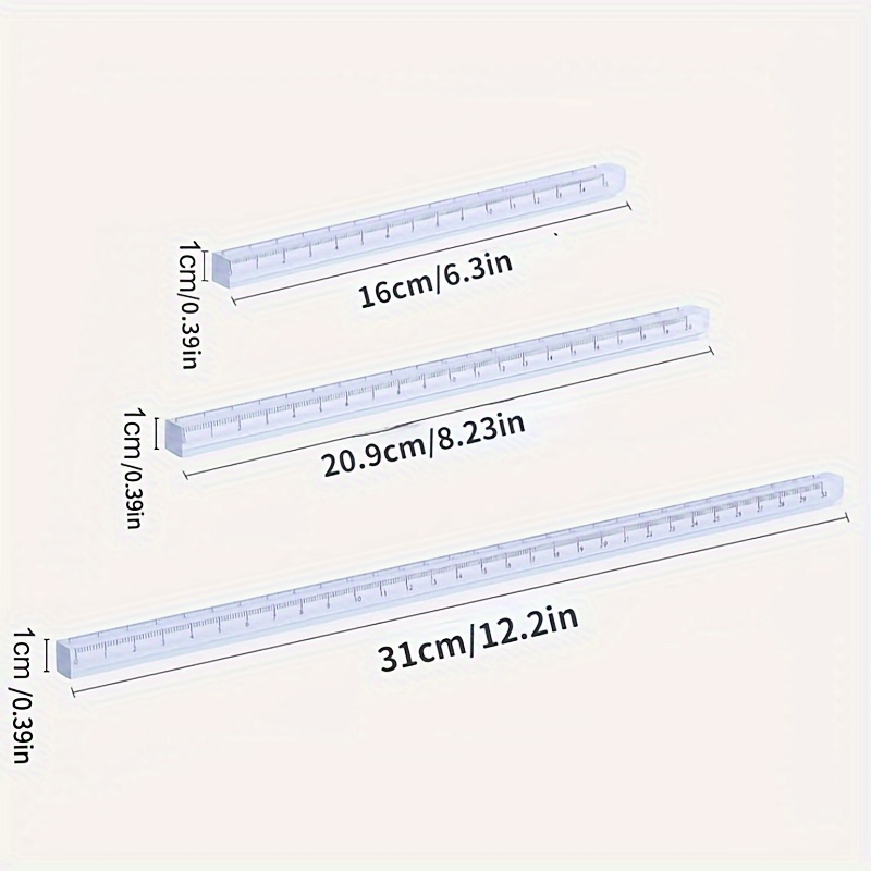 Color Gradient Transparent High Quality Acrylic Ruler Ruler - Temu