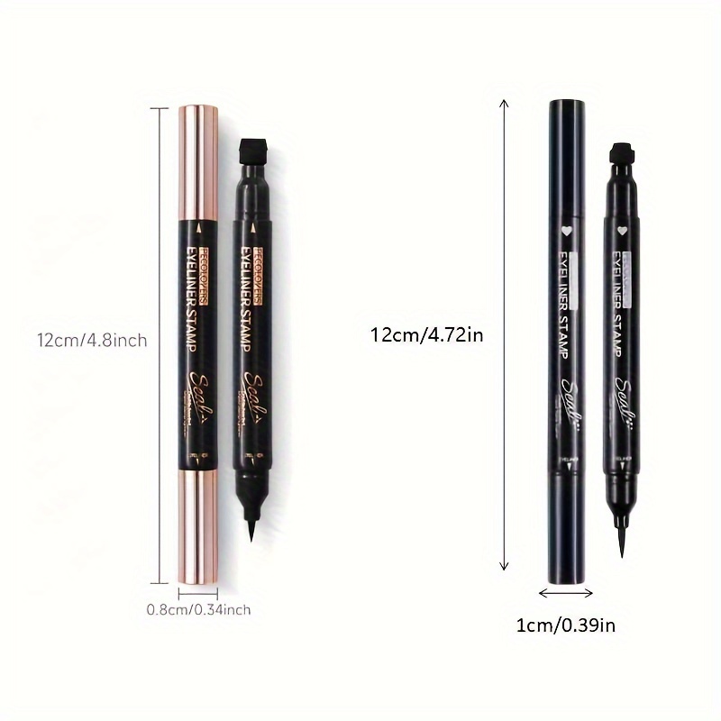 2 In1 Winged Stamp Liquid Eyeliner Pencil Eyes Makeup Waterproof