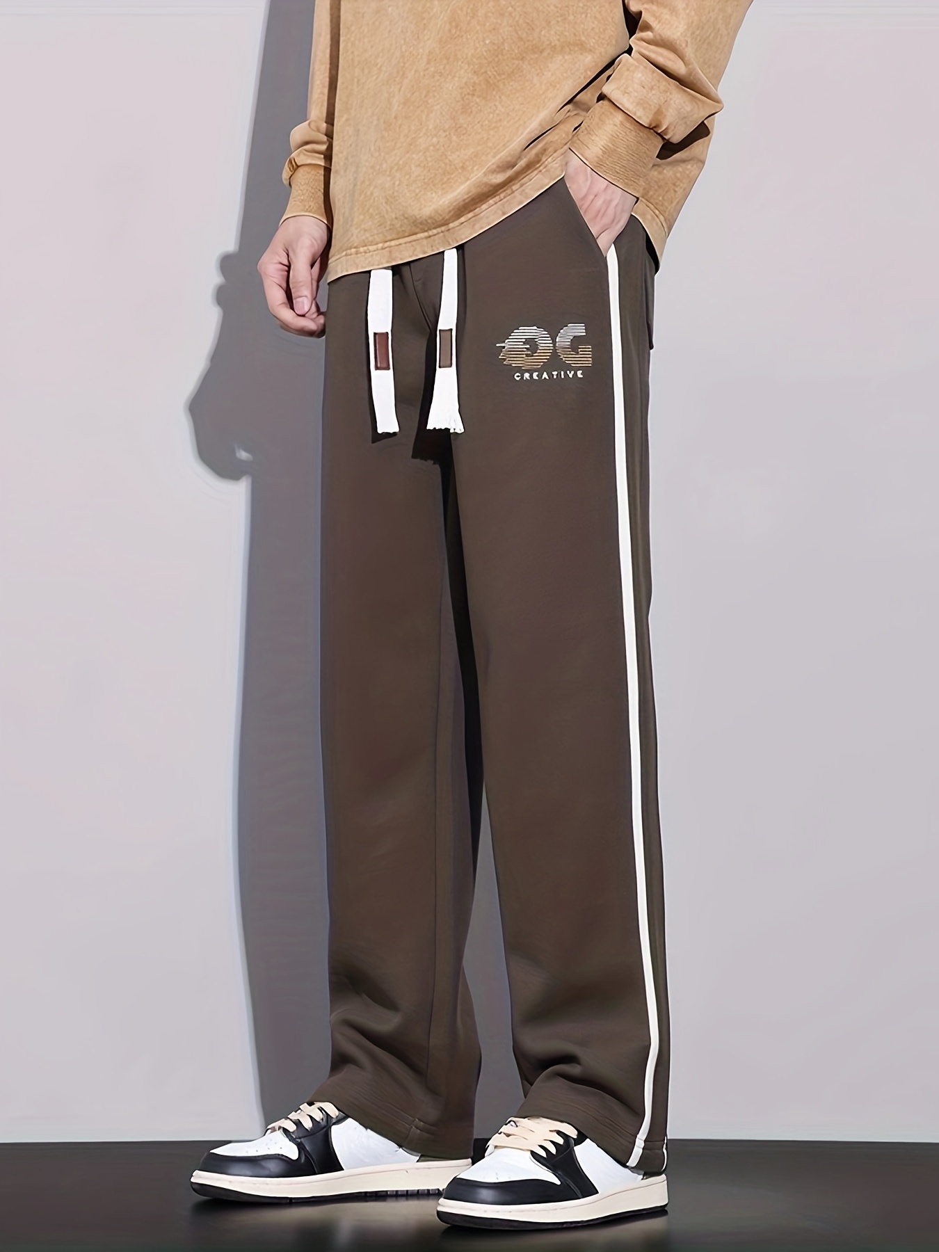 Pantalon De Jogging Homme Jambe Ample Sport Taille Elastiquee Comfortable -  Gris