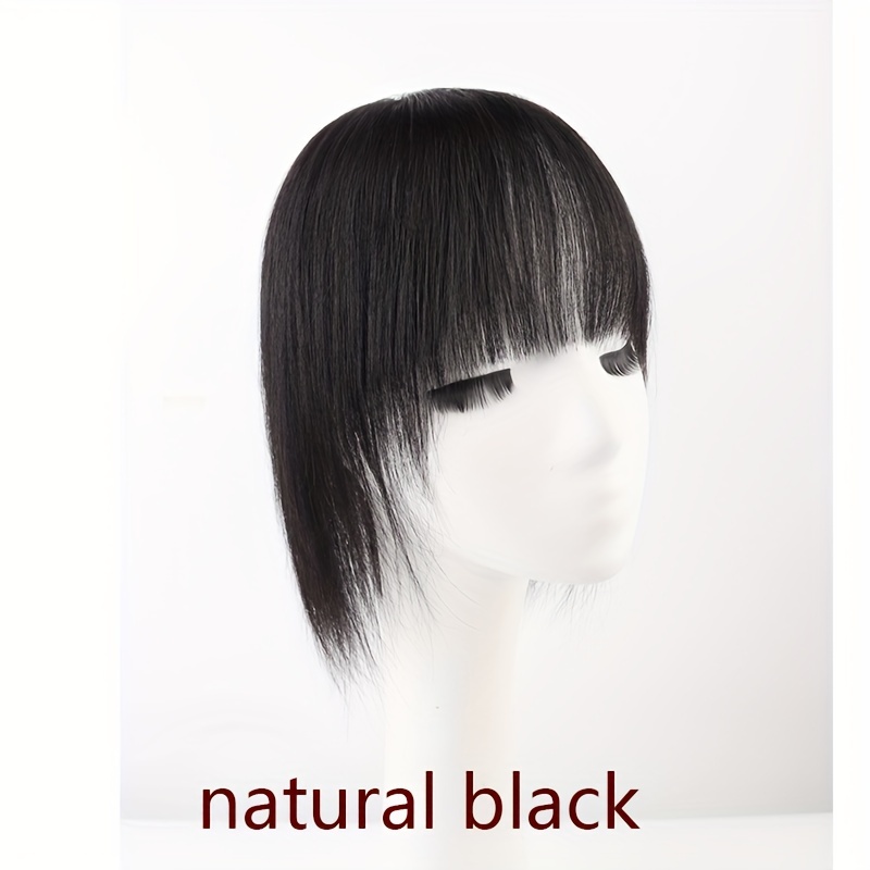 Hair Toppers Women Real Human Hair Bangs Density Silk Base Temu