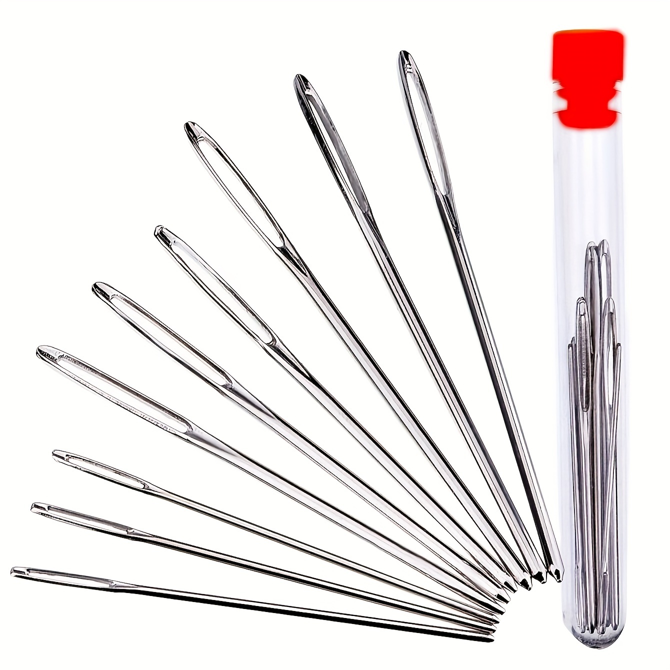 100pcs Large Eye Blunt Needles 7cm/6cm/5.2cm Sewing Darning Needles For Wool  Crochet And Yarn Knitting