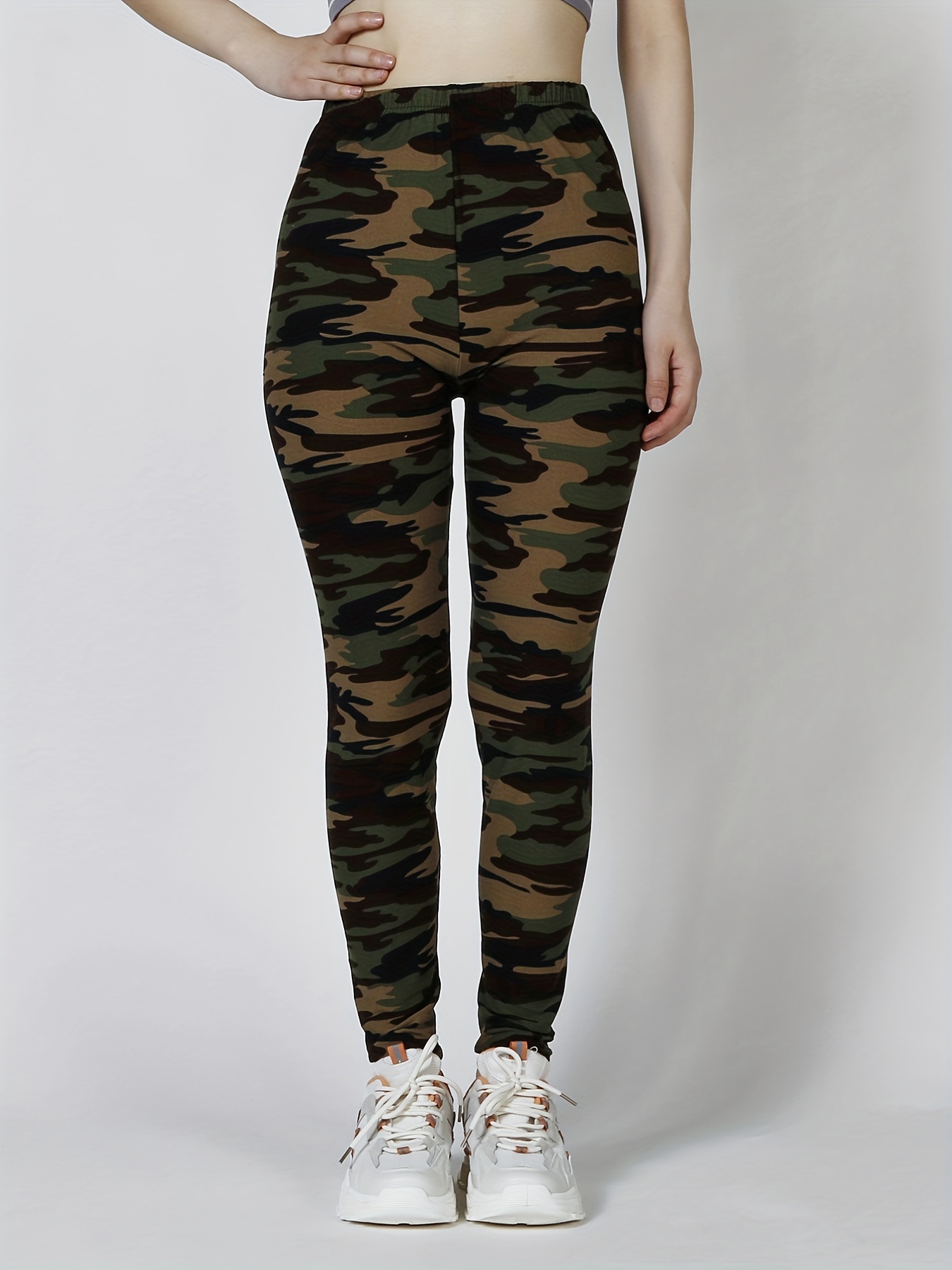 Camo Print Leggings High Waist Casual Leggings Spring Summer