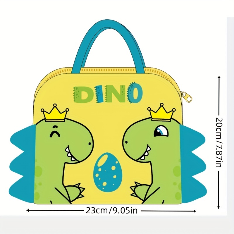 Lunch Bag for Kids, Thermal Lunch Box Kids Boys Girls, Dinosaur Lunch Box  Cooler Bag Portable Lunch Organizer for School Picnic Work Hiking Beach