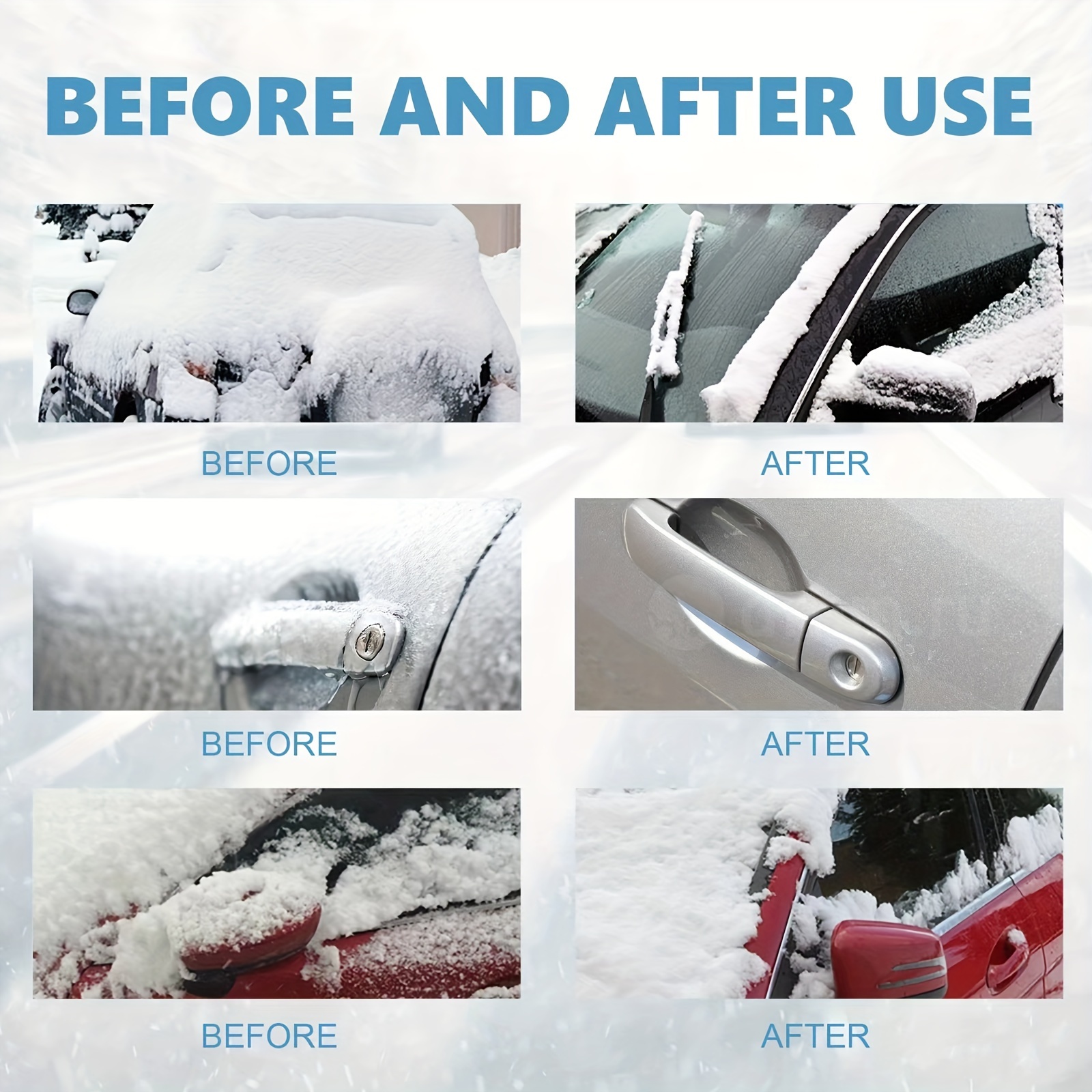 Car Ice Melting Snow Remover Winter Car Glass Fast Ice - Temu