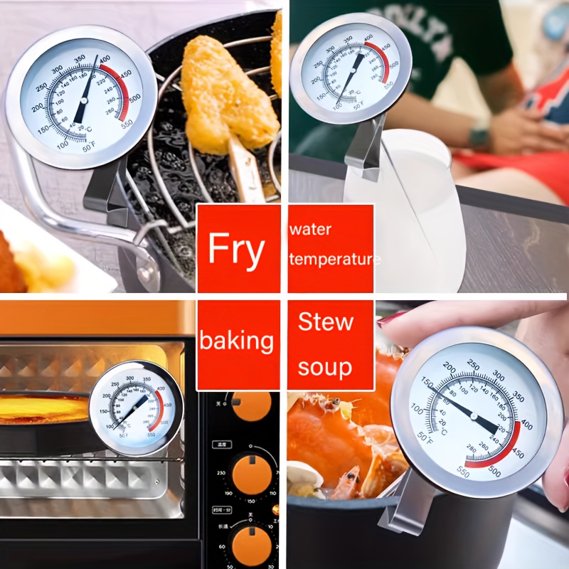 BBQ Instant Read Meat Food Thermometer Candy Deep Fry with Stainless Steel  Clip