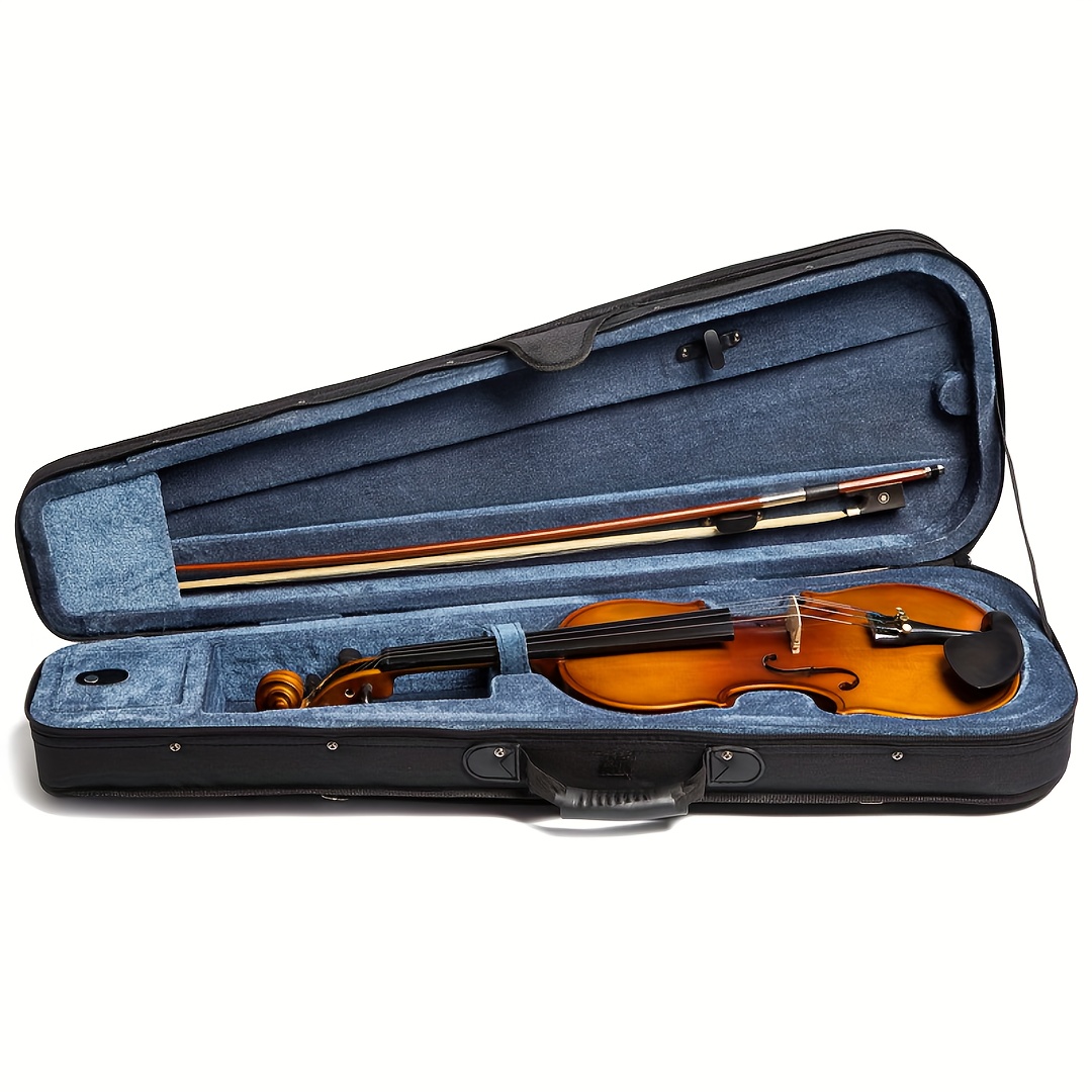 4/4 Full Size Acoustic Violin Fiddle Set with Case Bow Rosin for Student  Adult