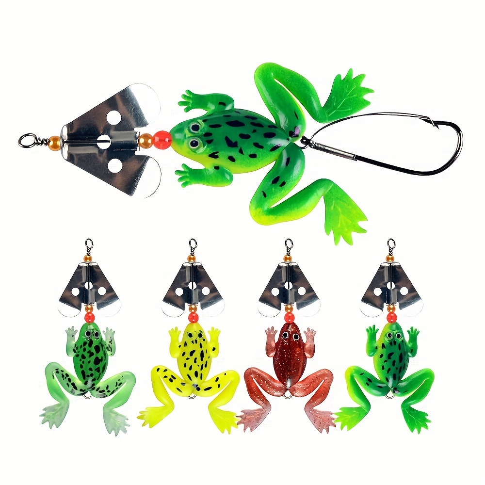 Buy Frog Fishing Lures for Bass Trout Frog Swimbaits Slow Sinking Bionic  Swimming with Rotating Sequins,Frog Lures Bass Freshwater Saltwater  Lifelike Fishing Lures Kit,Frog Lures with Crank Hook Online at  desertcartCyprus