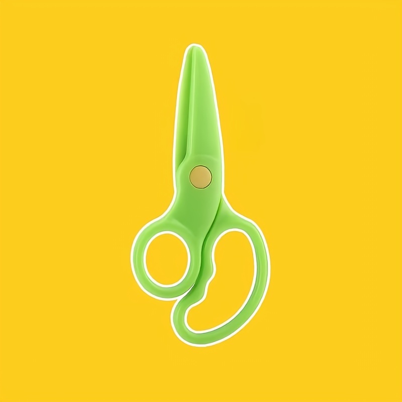 Cartoons Mini Scissors Plastic Kindergarten Manual Round Head Safety Kids  Scissors