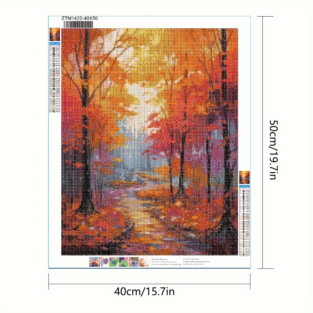 Large Size Frameless Diy 5d Diamond Painting Autumn Maple Forest, Full  Artificial Diamond Painting, Diamond Art Embroidery Kit, Handmade Home  Office Wall Decoration - Temu