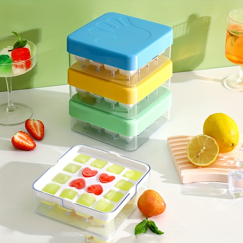 Silicone Ice Cube Mold With Cover Super Large Ice Box - Temu