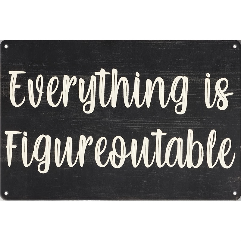 Inspirational Desk Decor Gifts for Women, Everything Is Figureoutable Sign  Gifts, Funny Cute Desk Decor, Decorations for Women's Office, Home, The