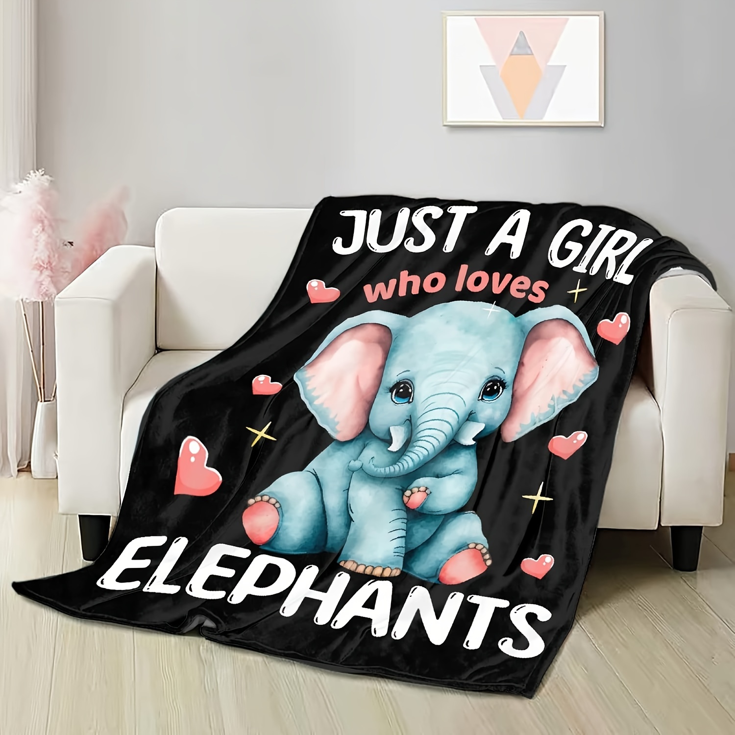 Elephant print online blanket