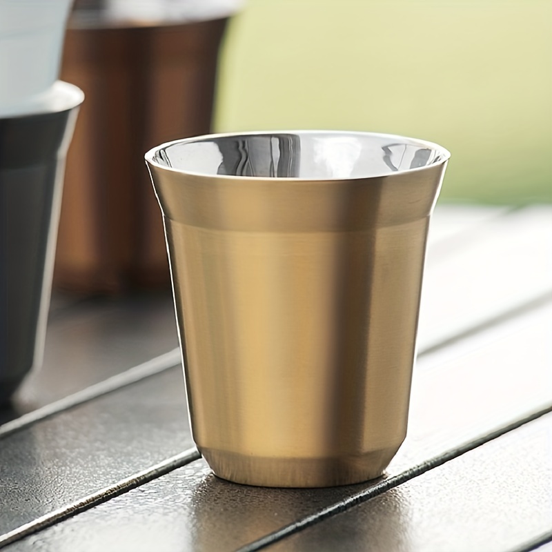 Espresso Coffee Cup 304 Stainless Steel Coffee Mug Double - Temu