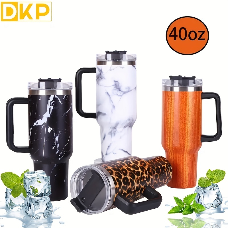 Insulated Tumbler With Handle And Straw Lid, Portable Large Capacity Water  Bottles, 304 Stainless Steel Car Water Cup For Outdoor Sports, Travel &  Camping, Birthday Gift For Men And Women - Temu
