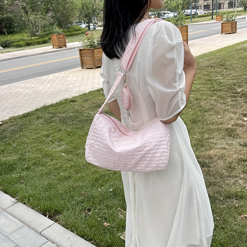 Corduroy Shoulder Bags For Girl Sweet Cute Casual Totes Japan