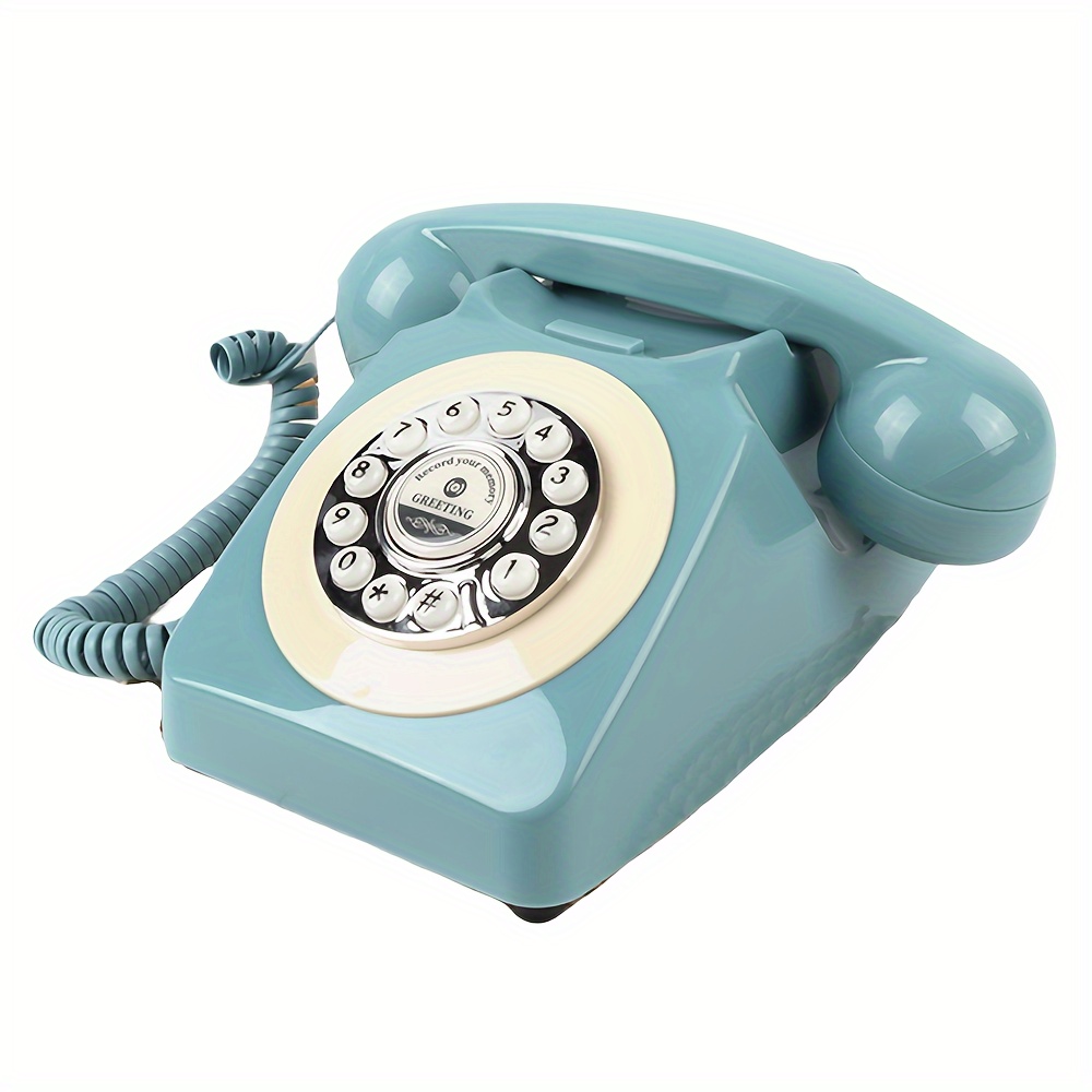  Teléfono con cable, estilo retro retro vintage