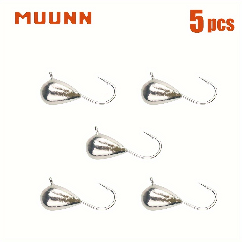 50 Unpainted Tungsten Teardrop Slotted Beads without Fishing Hook: 3 4 5 6  7 8mm