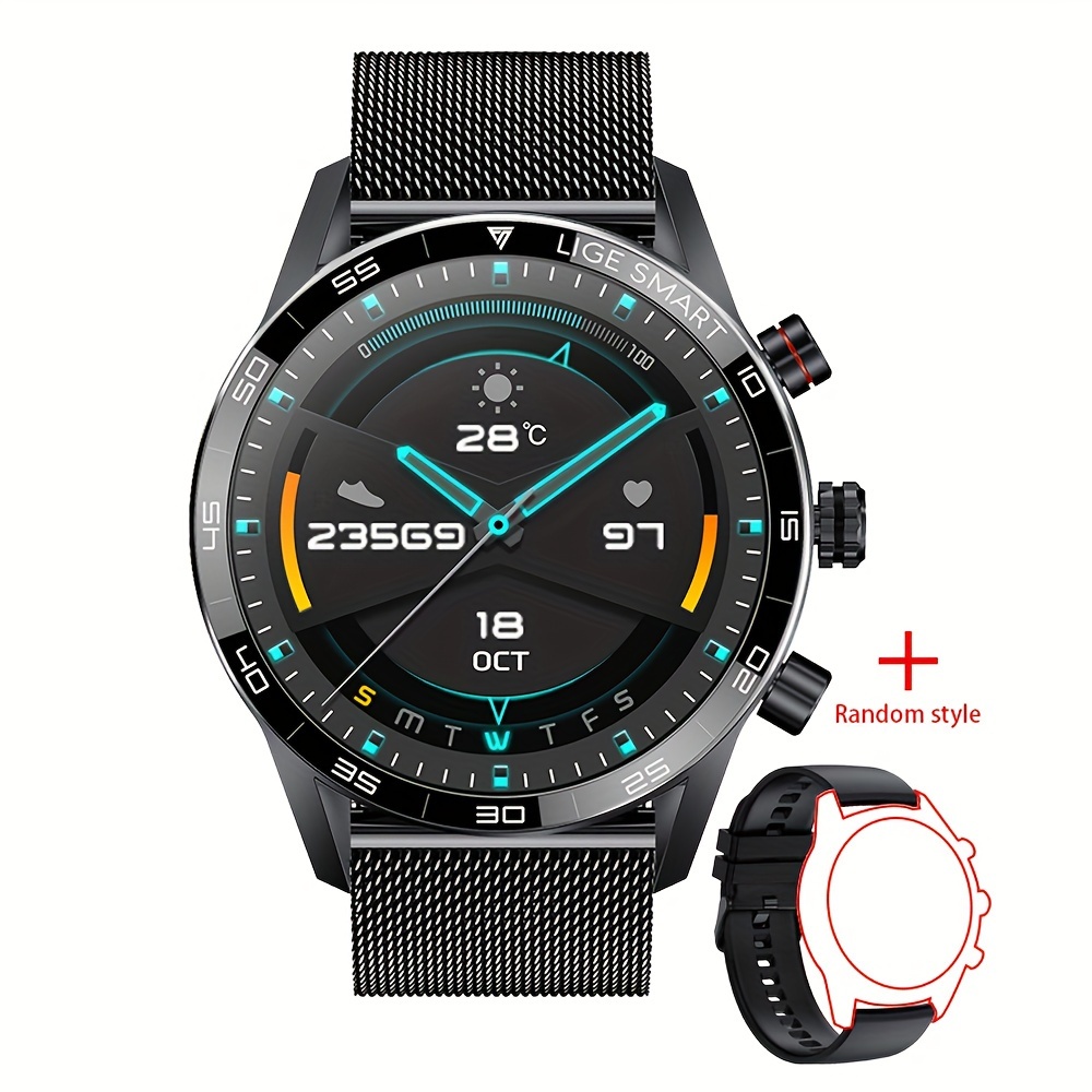 Reloj Inteligente Lige Deportivo Impermeable Para Hombre Color Negro