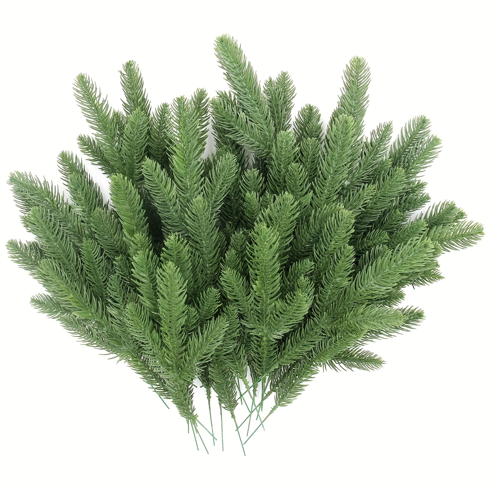 15/30/45pcs Artificial Pine Branches, Christmas Tree Branches For  Decoration, Artificial Pine Tree Branches For Christmas Wreath Home Decor