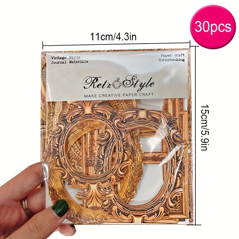 TEMU 30pz Carta da Bordo Cavo, 4.3" x 5.9", Fogli Decorativi Monofacciali per Progetti Fai-da-te, Journaling, Confezione Regalo & Album