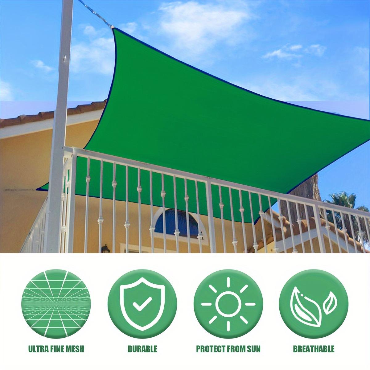 Rope Sun Shade Outdoor Rectangle Shade With Durable Non - Temu